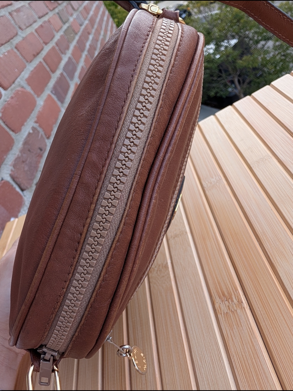 Vintage Celine Paris Brown Leather  Shoulder/ short Crossbody Bag Made in Italy - Picture 5 of 16